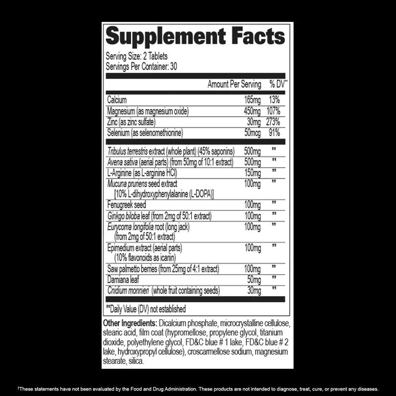 Testrol Original Supplement Facts
