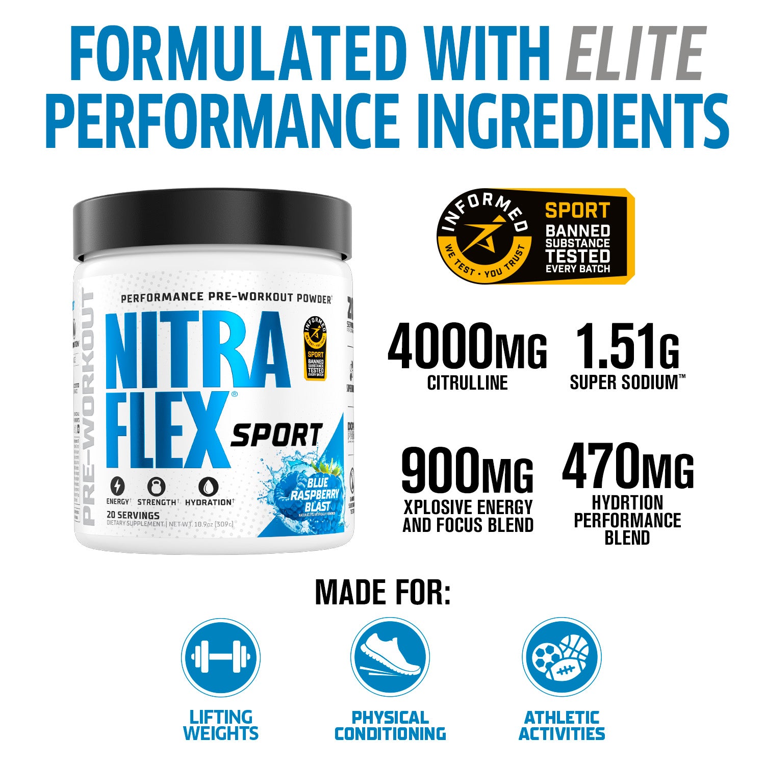 Formulated with Elite Performance Ingredients