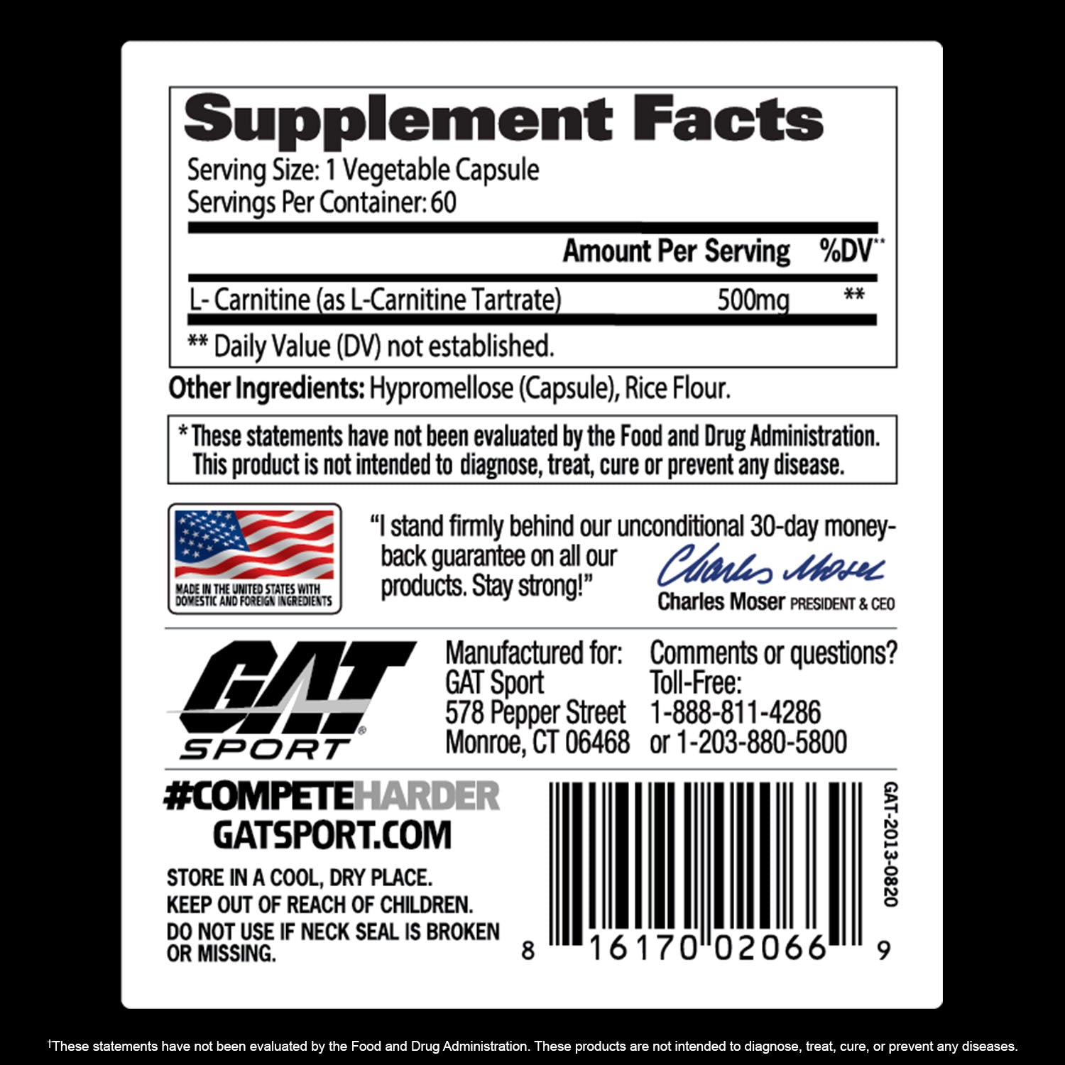 L-CARNITINE Supplement Facts