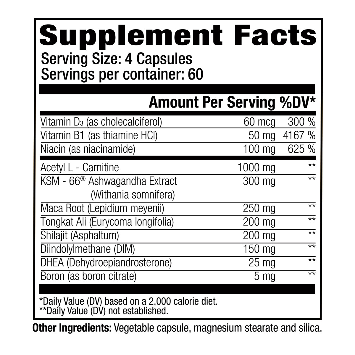 Nitraflex Deep Wood Supplement Facts