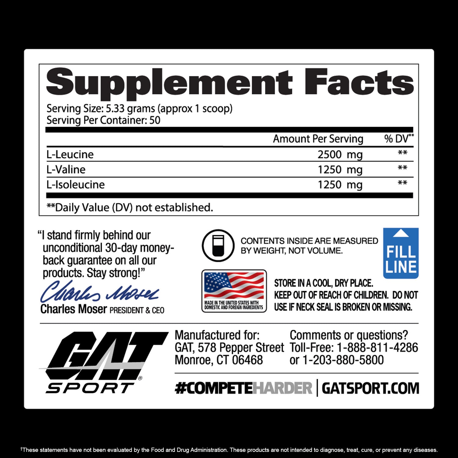 BCAA POWDER - GAT SPORT