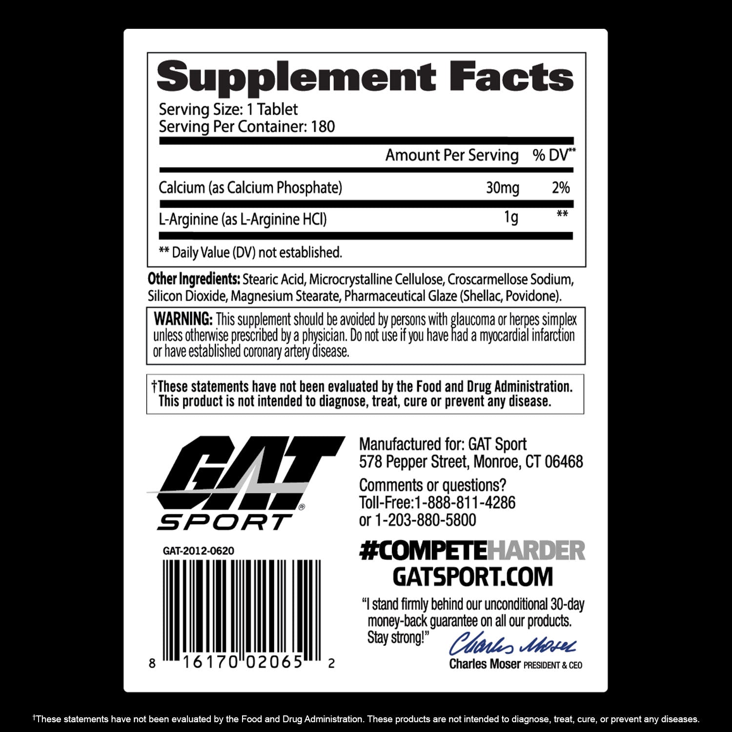 L-ARGININE Supplement Facts