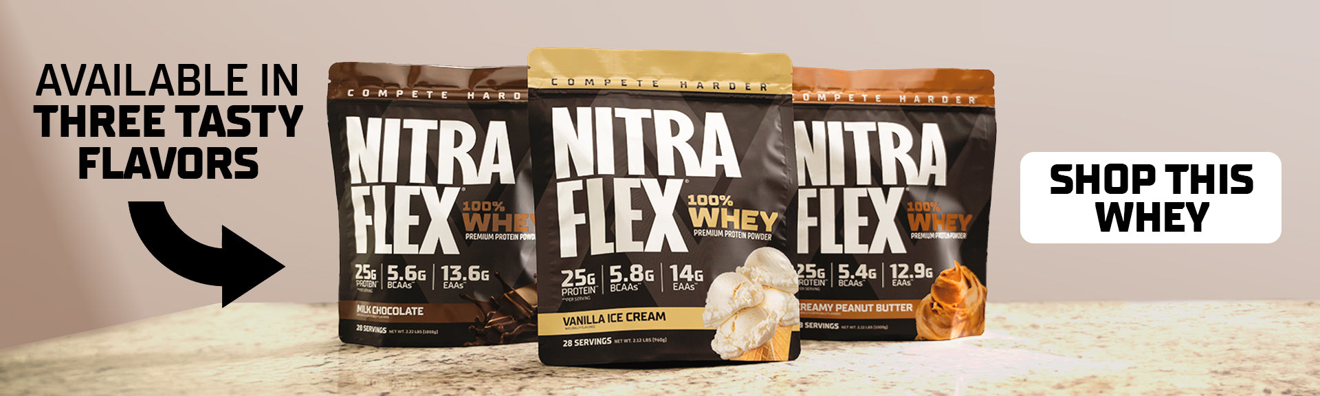 Nitraflex Whey - Available in three different flavors- Shop Now