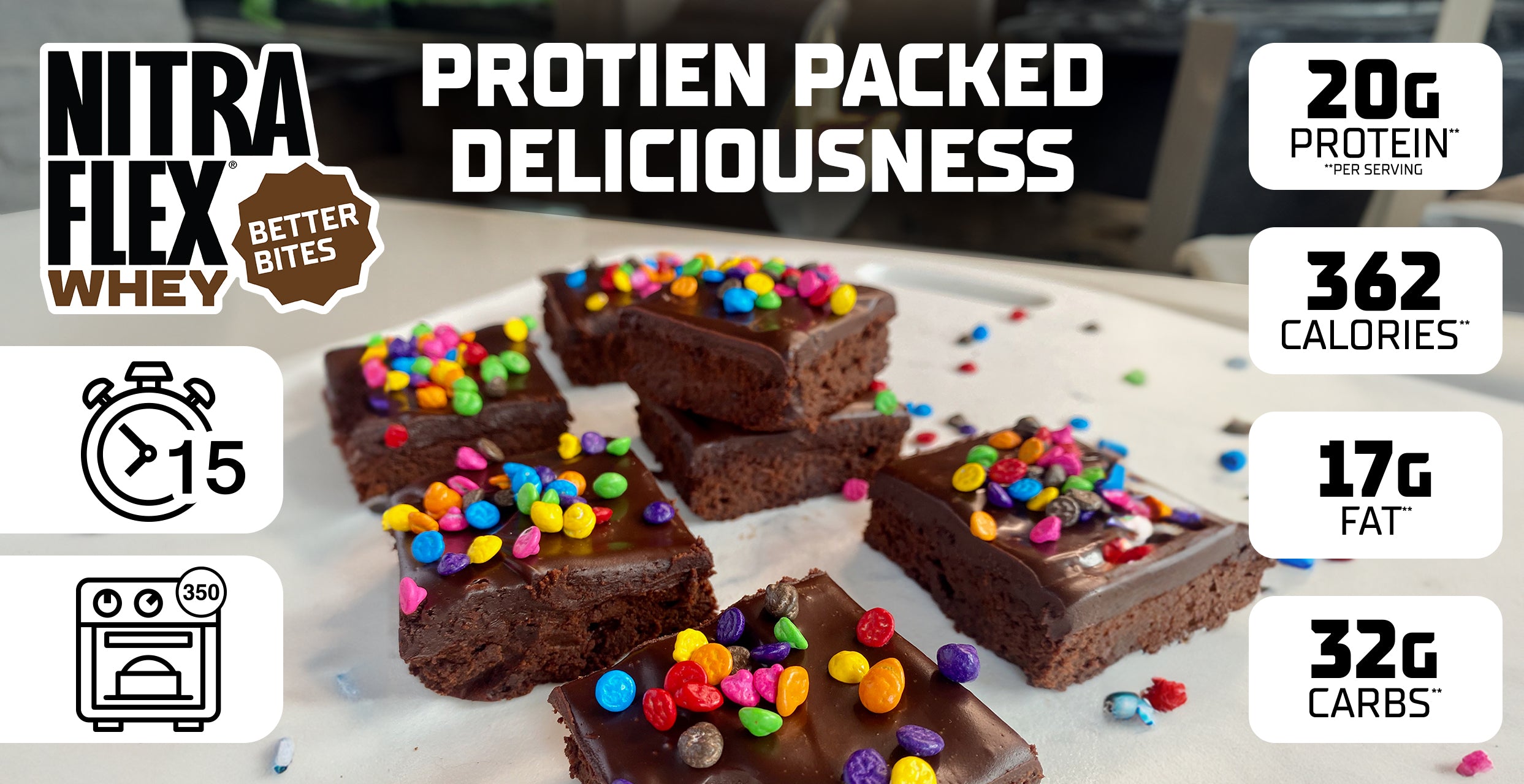 Nitraflex Whey - Cosmic Protein Brownie Recipe