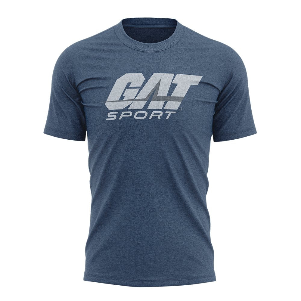 GAT Sport Branded Tees - pale navy blue