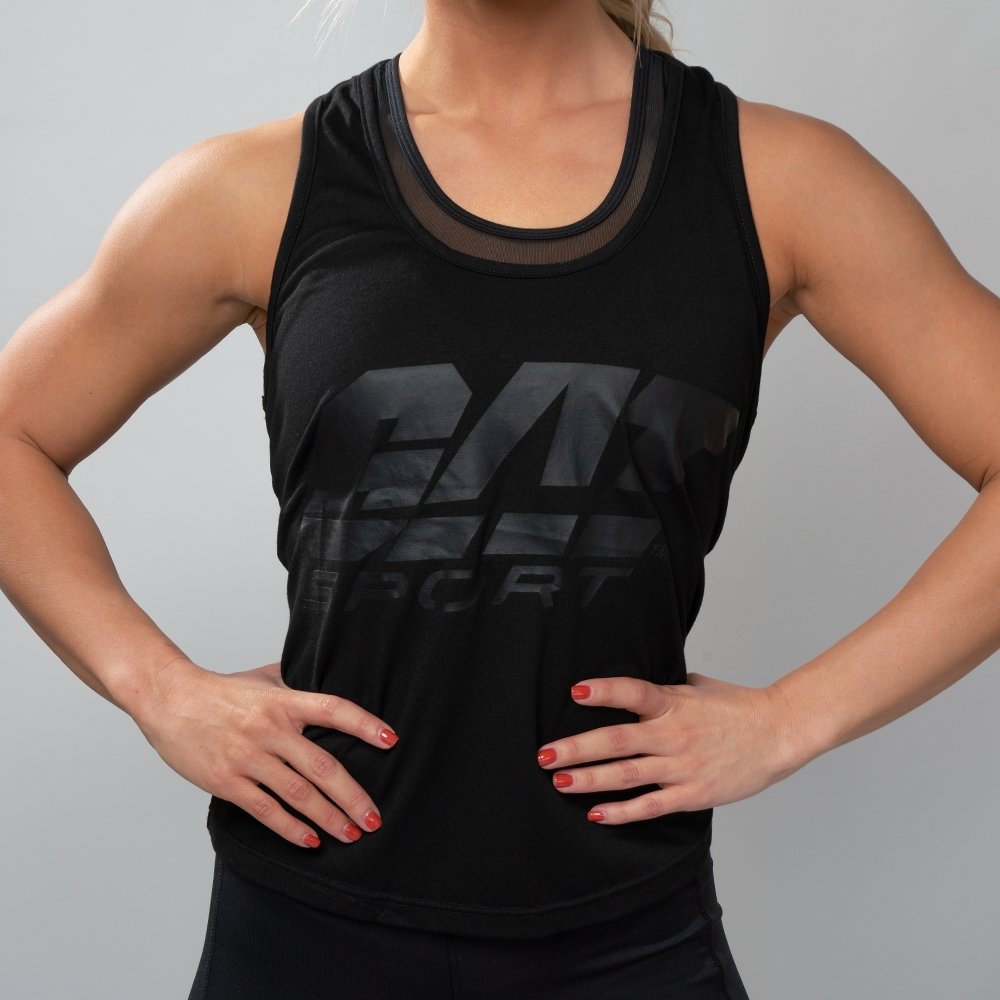 GAT SPORT Ladies Twist Back Tank - front view
