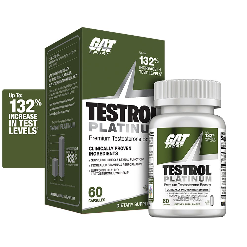 TESTROL PLATINUM, Premium Testosterone Booster - GAT SPORT