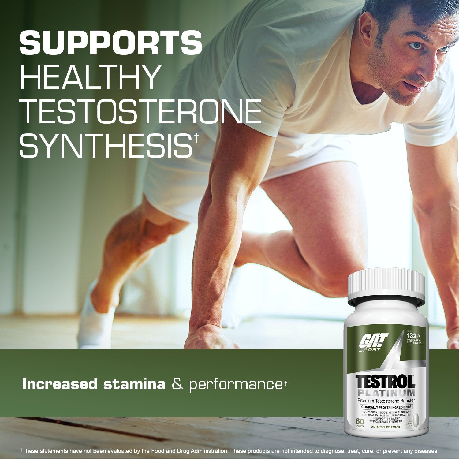 TESTROL PLATINUM <br>Premium Testosterone Booster - GAT SPORT