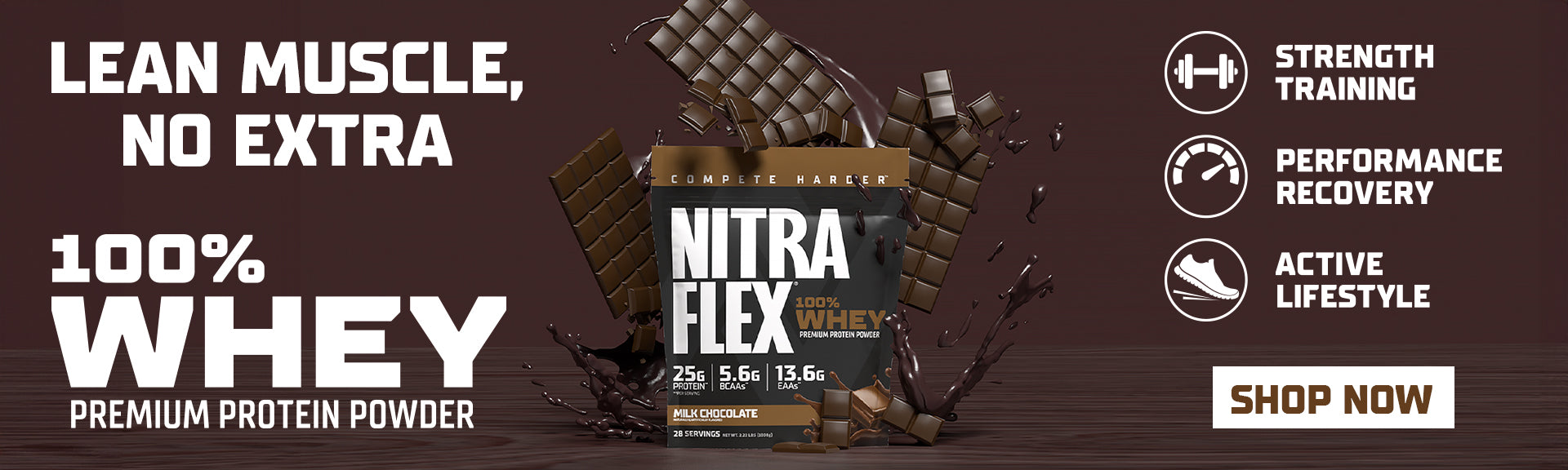 Lean Muscle, No Extra. 100% Whey Premium Protein Powder