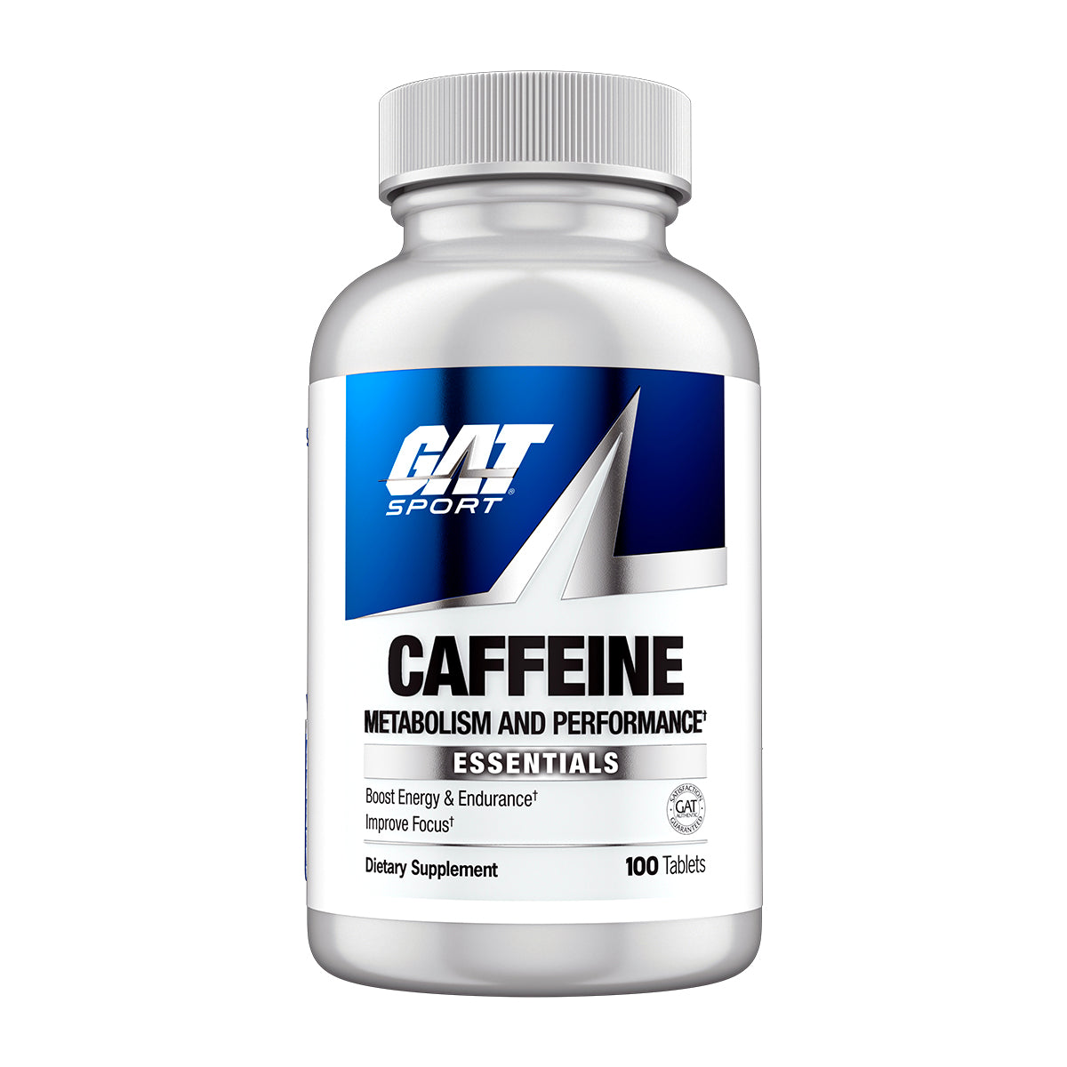 Bottle of GAT Sport caffeine supplement on a white background