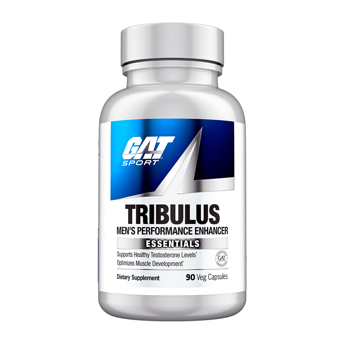Supplement bottle labeled 'Tribulus' by GAT Sport on a white background