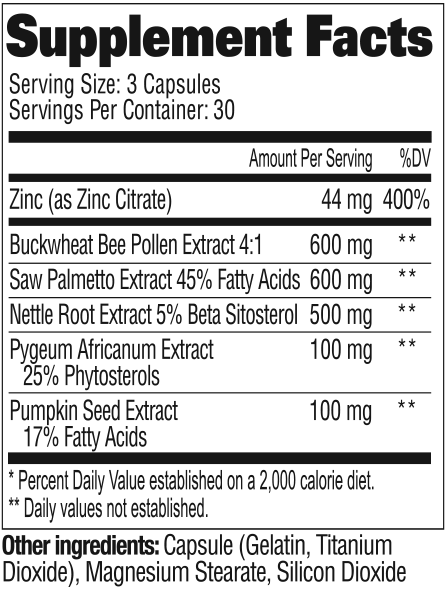 TESTROL PLATINUM Supplement Facts